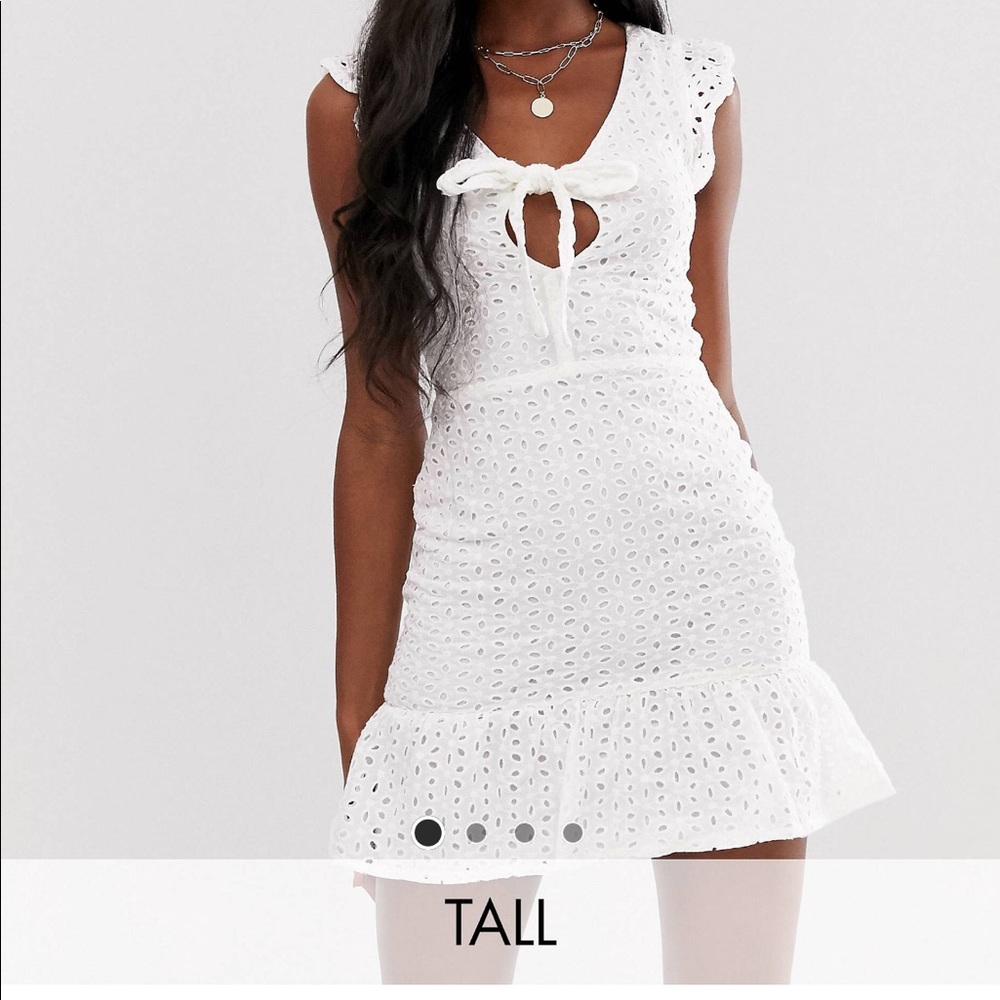 Elegant White Eyelet Dress